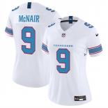 Women's Tennessee Titans #9 Steve McNair White 2026 F.U.S.E. Vapor Limited Stitched Football Jersey