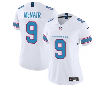 Women's Tennessee Titans #9 Steve McNair White 2026 F.U.S.E. Vapor Limited Stitched Football Jersey
