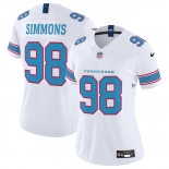 Women's Tennessee Titans #98 Cameron Ward White 2026 F.U.S.E. Vapor Limited Stitched Football Jersey