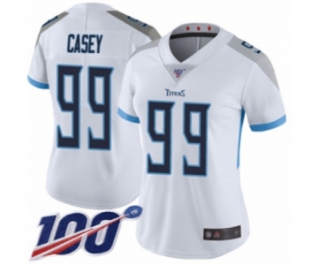 Women's Tennessee Titans #99 Jurrell Casey White Vapor Untouchable Limited Player 100th Season Football Jersey