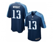 Youth Nike Tennessee Titans #13 Kendall Wright Navy Blue Jerseys