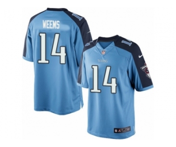 Youth Nike Tennessee Titans #14 Eric Weems Limited Light Blue Team Color NFL Jersey