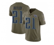 Youth Nike Tennessee Titans #21 Malcolm Butler Olive Stitched NFL Limited 2017 Salute to Service Jersey