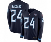 Youth Nike Tennessee Titans #24 Kenny Vaccaro Limited Navy Blue Therma Long Sleeve NFL Jersey