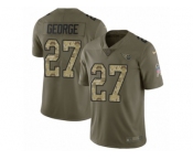 Youth Nike Tennessee Titans #27 Eddie George Limited Olive Camo 2017 Salute to Service NFL Jersey