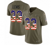 Youth Nike Tennessee Titans #33 Dion Lewis Limited Olive USA Flag 2017 Salute to Service NFL Jersey