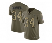 Youth Nike Tennessee Titans #34 Earl Campbell Limited Olive Camo 2017 Salute to Service NFL Jersey