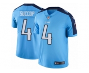 Youth Nike Tennessee Titans #4 Ryan Succop Limited Light Blue Rush NFL Jersey
