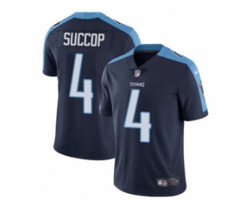 Youth Nike Tennessee Titans #4 Ryan Succop Vapor Untouchable Limited Navy Blue Alternate NFL Jersey