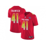 Youth Nike Tennessee Titans #41 Brynden Trawick Red Stitched NFL Limited AFC 2018 Pro Bowl Jersey