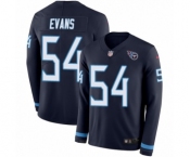 Youth Nike Tennessee Titans #54 Rashaan Evans Limited Navy Blue Therma Long Sleeve NFL Jersey