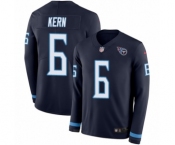 Youth Nike Tennessee Titans #6 Brett Kern Limited Navy Blue Therma Long Sleeve NFL Jersey