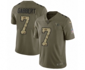 Youth Nike Tennessee Titans #7 Blaine Gabbert Limited Olive Camo 2017 Salute to Service NFL Jersey