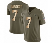 Youth Nike Tennessee Titans #7 Blaine Gabbert Limited Olive Gold 2017 Salute to Service NFL Jersey