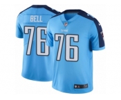 Youth Nike Tennessee Titans #76 Byron Bell Limited Light Blue Rush NFL Jersey