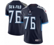Youth Nike Tennessee Titans #76 Xavier Su'a-Filo Navy Blue Team Color Vapor Untouchable Limited Player NFL Jersey