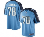Youth Nike Tennessee Titans #78 Jack Conklin Limited Light Blue Team Color NFL Jersey