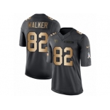 Youth Nike Tennessee Titans #82 Delanie Walker Limited Black Gold Salute to Service NFL Jersey