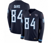 Youth Nike Tennessee Titans #84 Corey Davis Limited Navy Blue Therma Long Sleeve NFL Jersey