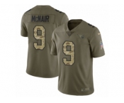Youth Nike Tennessee Titans #9 Steve McNair Limited Olive Camo 2017 Salute to Service NFL Jersey