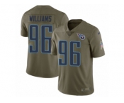 Youth Nike Tennessee Titans #96 Sylvester Williams Limited Olive 2017 Salute to Service NFL Jersey