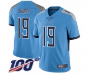 Youth Tennessee Titans #19 Tajae Sharpe Light Blue Alternate Vapor Untouchable Limited Player 100th Season Football Jersey