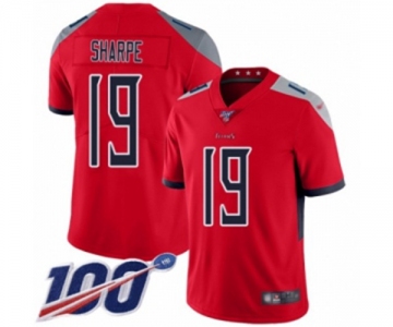 Youth Tennessee Titans #19 Tajae Sharpe Limited Red Inverted Legend 100th Season Football Jersey