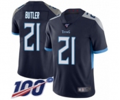 Youth Tennessee Titans #21 Malcolm Butler Navy Blue Team Color Vapor Untouchable Limited Player 100th Season Football Jersey