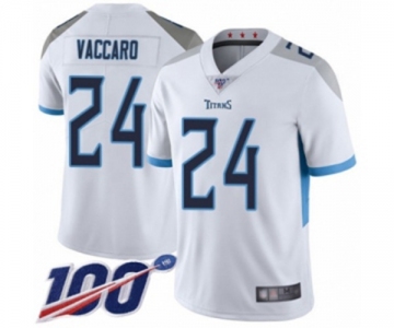 Youth Tennessee Titans #24 Kenny Vaccaro White Vapor Untouchable Limited Player 100th Season Football Jersey