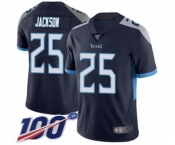 Youth Tennessee Titans #25 Adoree' Jackson Navy Blue Team Color Vapor Untouchable Limited Player 100th Season Football Jersey