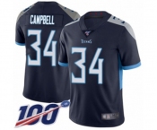 Youth Tennessee Titans #34 Earl Campbell Navy Blue Team Color Vapor Untouchable Limited Player 100th Season Football Jersey