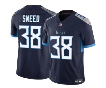 Youth Tennessee Titans #38 L'Jarius Sneed Navy 2024 F.U.S.E. Vapor Limited Football Stitched Jersey