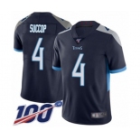 Youth Tennessee Titans #4 Ryan Succop Navy Blue Team Color Vapor Untouchable Limited Player 100th Season Football Jersey