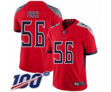 Youth Tennessee Titans #56 Sharif Finch Limited Red Inverted Legend 100th Season Football Jersey