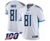 Youth Tennessee Titans #81 Jonnu Smith White Vapor Untouchable Limited Player 100th Season Football Jersey
