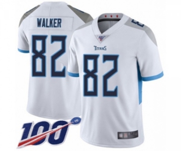 Youth Tennessee Titans #82 Delanie Walker White Vapor Untouchable Limited Player 100th Season Football Jersey