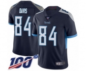 Youth Tennessee Titans #84 Corey Davis Navy Blue Team Color Vapor Untouchable Limited Player 100th Season Football Jersey