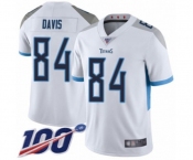 Youth Tennessee Titans #84 Corey Davis White Vapor Untouchable Limited Player 100th Season Football Jersey