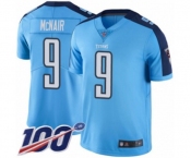 Youth Tennessee Titans #9 Steve McNair Limited Light Blue Rush Vapor Untouchable 100th Season Football Jersey