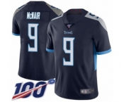 Youth Tennessee Titans #9 Steve McNair Navy Blue Team Color Vapor Untouchable Limited Player 100th Season Football Jersey