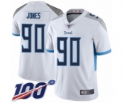 Youth Tennessee Titans #90 DaQuan Jones White Vapor Untouchable Limited Player 100th Season Football Jersey