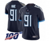 Youth Tennessee Titans #91 Cameron Wake Navy Blue Team Color Vapor Untouchable Limited Player 100th Season Football Jersey
