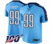 Youth Tennessee Titans #99 Jurrell Casey Limited Light Blue Rush Vapor Untouchable 100th Season Football Jersey