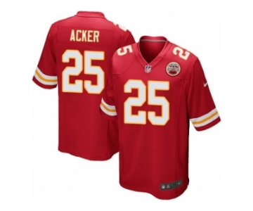Men Nike Kansas City Chiefs #25 Kenneth Acker Game Red Team Color NFL Jersey