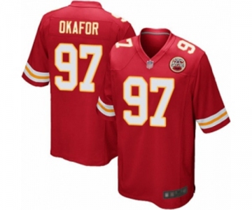 Men's Kansas City Chiefs #97 Alex Okafor Game Red Team Color Football Jersey