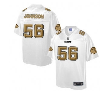 nike nfl jerseys kansas city chiefs #56 johnson Pro Line White[game]
