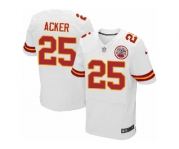 Men Nike Kansas City Chiefs #25 Kenneth Acker Elite White NFL Jersey
