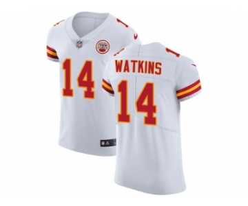 Nike Kansas City Chiefs #14 Sammy Watkins White Men Stitched NFL Vapor Untouchable Elite Jersey