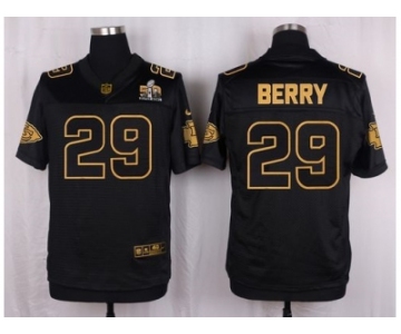 Nike Kansas City Chiefs #29 Eric Berry Black Pro Line Gold Collection Jersey[Elite]