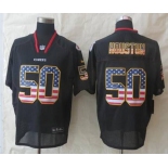 nike nfl jerseys kansas city chiefs #50 houston black[Elite USA flag fashion][houston]